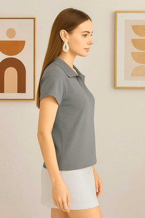 بلوز طوسی زنانه ساده HOFY - کد 946955986