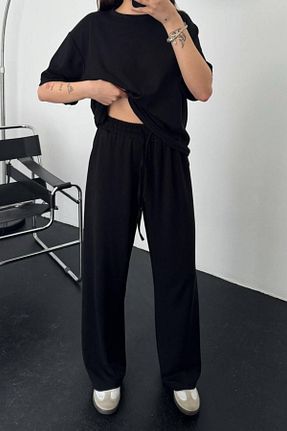 ست بالاتنه و پائین تنه مشکی زنانه بافتنی Mogi Butik - کد 947132413