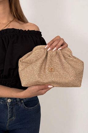 کیف پورتفوی و کلاچ بژ زنانه پارچه ای Classbag - کد 947177153