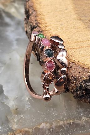 انگشتر جواهر رنگی زنانه سنگ طبیعی NBS Beautiful Naturel Stones - کد 947326225