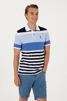 پولوشرت آبی مردانه پنبه ای U.S. Polo Assn. - کد 947441524