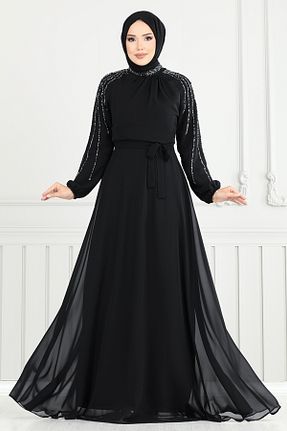 لباس مجلسی حجاب رنگی زنانه یقه ایستاده ModaMerve - کد 947402864