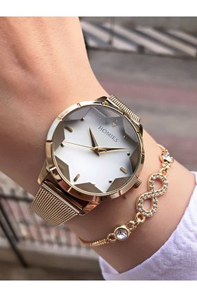 ساعت مچی طلائی زنانه 31-34 میلی متر Homies - کد 772732910