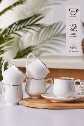 فنجان قهوه سفید 6 نفره Emsan - کد 35187113