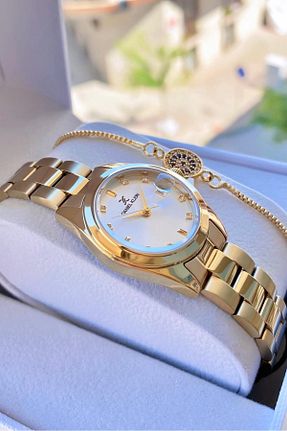 ساعت مچی طلائی زنانه 26-30 میلی متر Daniel Klein - کد 850465060