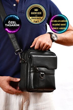 کیف دستی مشکی مردانه سایز متوسط CüzCan - کد 843772086