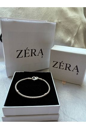 دستبند نقره طوسی زنانه 925 عیار zera - کد 945359444