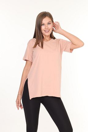 تیشرت بژ زنانه Asimetrik Tight Lady - کد 744785495