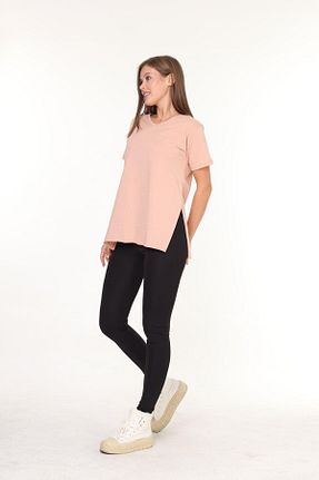 تیشرت بژ زنانه Asimetrik Tight Lady - کد 744785495