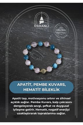 دستبند جواهر آبی زنانه OSMANLI DOĞAL TAŞ - کد 944412354