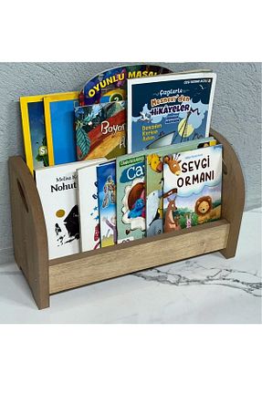 قفسه کتاب کودک و مونته سوری قهوه ای MDF Squall - کد 945640514