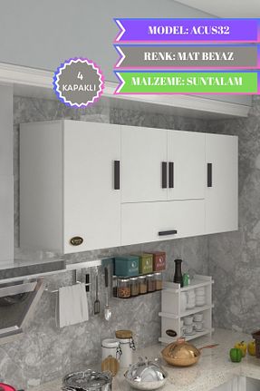 کابینت های آماده آشپزخانه سفید Suntalam Kenzlife - کد 33758023