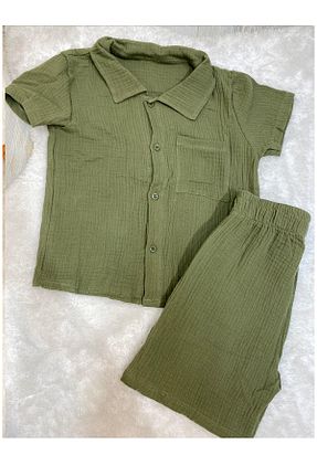 ست بالاتنه و پائین تنه سبز بچه گانه بافتنی My Kids Wear - کد 942222966
