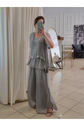 شلوار بژ زنانه ویسکون pudubutik - کد 943546048