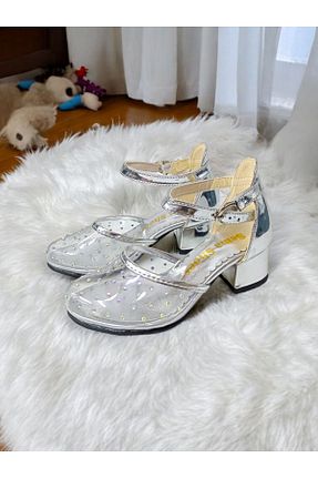 کفش پاشنه بلند کلاسیک سفید بچه گانه پارچه PATİK BEBE - کد 750840510