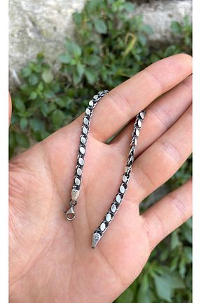 دستبند نقره سفید مردانه 925 عیار LİNOVE JEWELLERY - کد 946012342