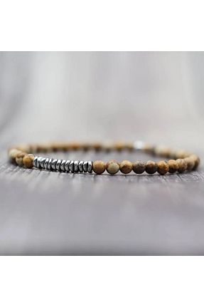 دستبند جواهر رنگی زنانه سنگ طبیعی ESK KEHRİBAR - کد 898825132
