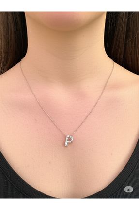 گردنبند جواهر سبز زنانه آهن BRAND COLLECTİON - کد 898362527