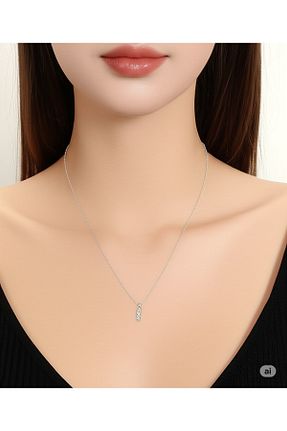 گردنبند جواهر آبی زنانه آهن BRAND COLLECTİON - کد 898362497