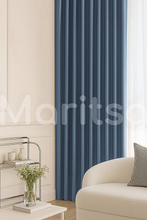 پرده زمینه سرمه ای پلی استر MARİTSA - کد 219106904