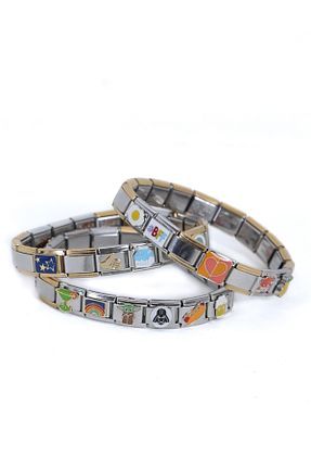 دستبند استیل (فولاد) متالیک زنانه استیل (فولاد) Sun Pieces - کد 921137448