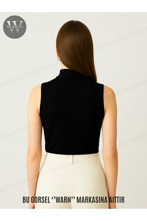 تیشرت مشکی زنانه یقه نیم ماهیگیر warn - کد 943861765