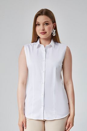 پیراهن سفید زنانه اسلیم فیت by shirts collection - کد 102865944