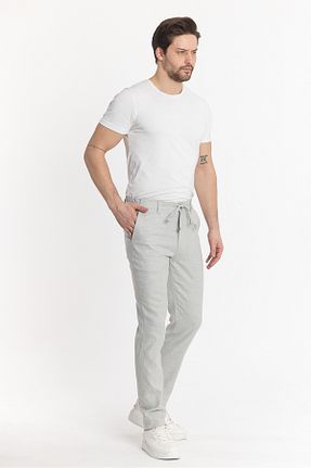 شلوار طوسی مردانه کتان MODA - کد 897936990