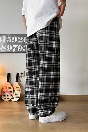 شلوار کرمگن مشکی مردانه اورسایز Flaw Wear - کد 819684271