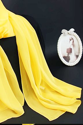 دستمال گردن زرد زنانه پلی استر michaeller - کد 928637312