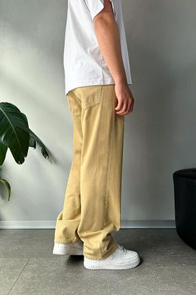 شلوار جین قهوه ای مردانه رگولار Flaw Wear - کد 774597192