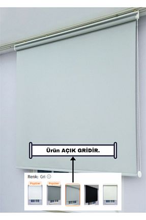 پرده کشوئی طوسی کلاسیک Stor ESDEH - کد 820274921