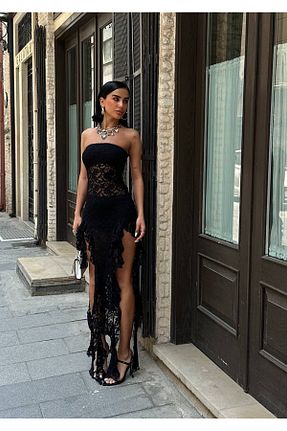 لباس مشکی زنانه بافتنی Love Fab - کد 944061865