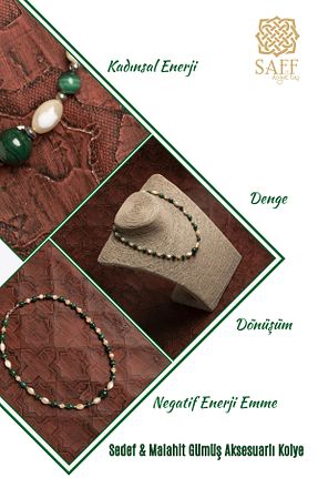 گردنبند جواهر طوسی زنانه Saff Doğal Taş - کد 923375661