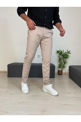 شلوار پارچه ای بژ مردانه بلند Z1MAN - کد 945938784