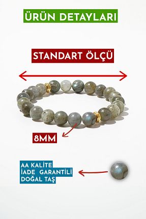 دستبند جواهر طوسی زنانه سنگ طبیعی Orenda Design - کد 798800443