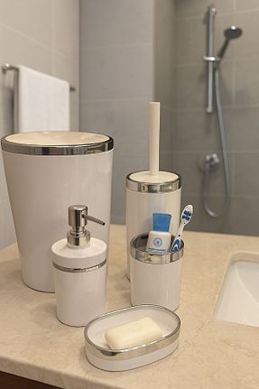 ست حمام سفید اکریلیک Makri - کد 817813865