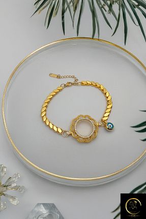 دستبند جواهر زرد زنانه استیل (فولاد) MinimalistTasarım - کد 875362158