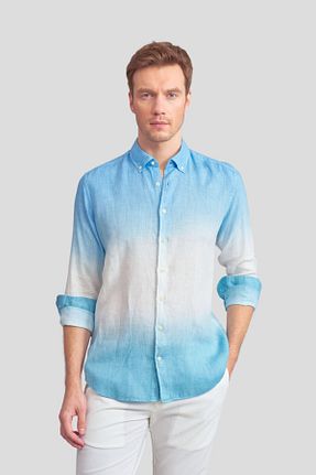 پیراهن آبی مردانه اسلیم فیت Paşahan - کد 309052776
