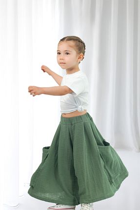 دامن سبز بچه گانه پنبه ای Catz Kids - کد 935024743