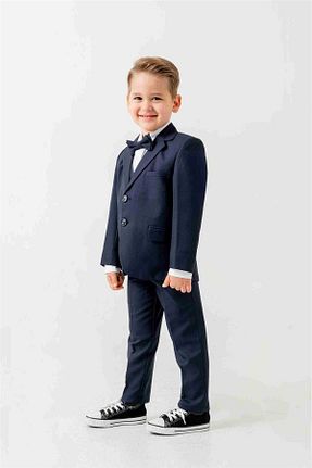 کت و شلوار رنگی بچه گانه یقه نوک تیز Pina Kids - کد 948031553