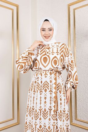 لباس حجاب قهوه ای زنانه رگولار Tesettür Dünyası - کد 926567006