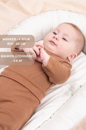 ست بالاتنه و پائین تنه قهوه ای بچه گانه بافتنی Vauva - کد 927642921
