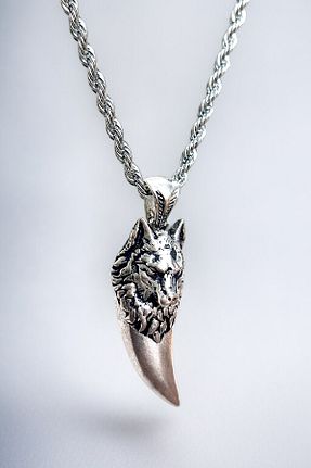 گردنبند استیل ( فولاد ) سفید مردانه روکش نقره AK STORE SİLVER - کد 932578363