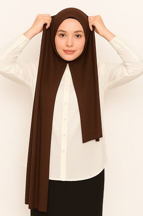 شال قهوه ای زنانه پنبه ای Merve Nayir - کد 936645877