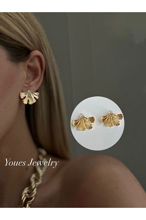 گوشواره جواهر طلائی پوشش لاکی YOUES JEWELRY - کد 862890934
