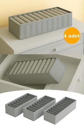 نظم دهنده کمد طوسی پارچه Ekici home textile - کد 881915619
