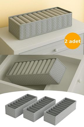 نظم دهنده کمد طوسی پارچه Ekici home textile - کد 881913548