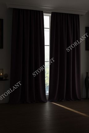 پرده توری مشکی ریل دار Storlant - کد 941867780