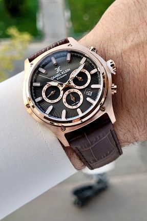 ساعت مچی قهوه ای مردانه 44 میلی متر Daniel Klein - کد 945816509
